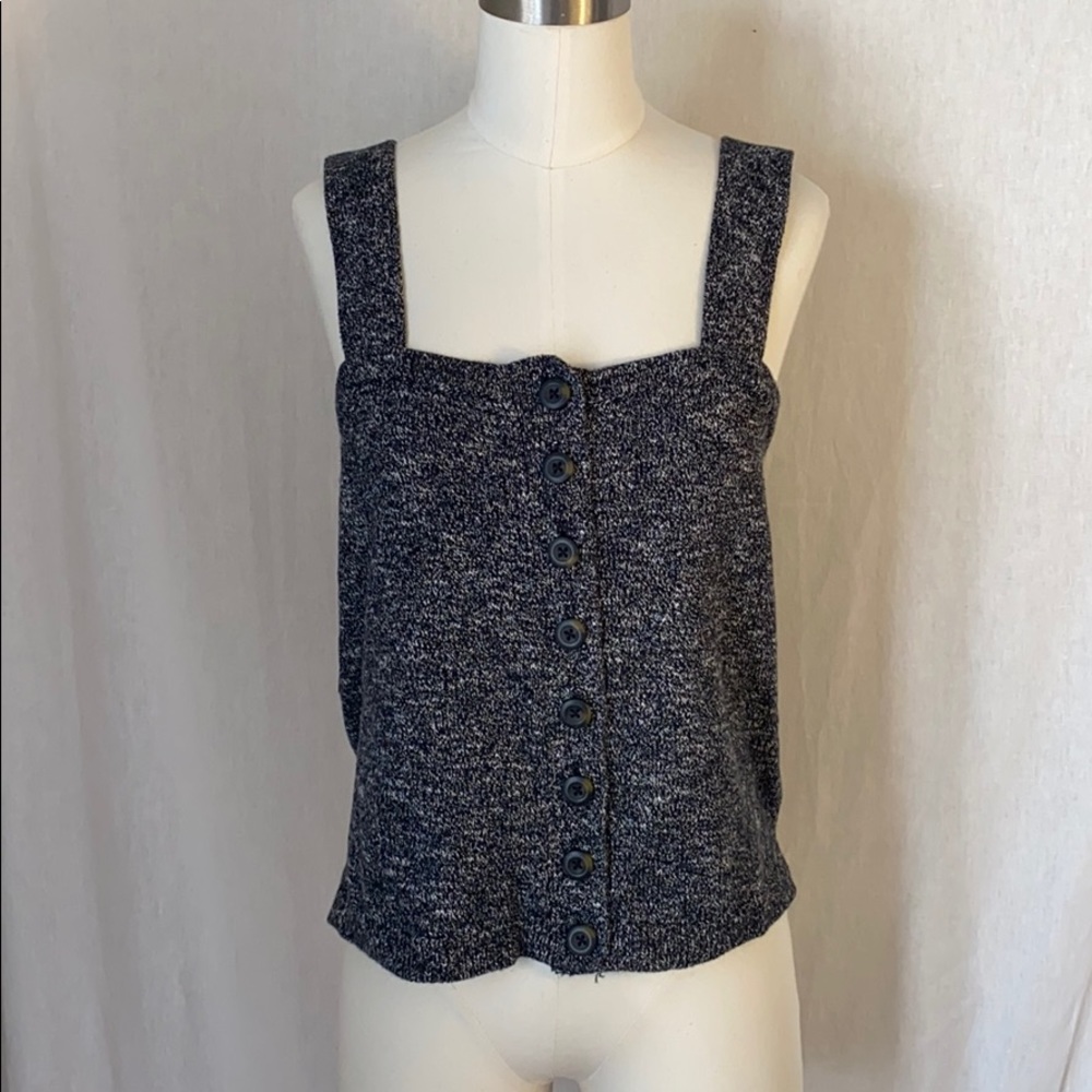 Button Front Sweater Tank